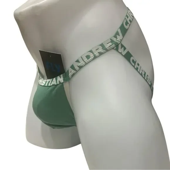 Andrew Christian Fly Jock Sage Green Medium - Picture 2 of 9